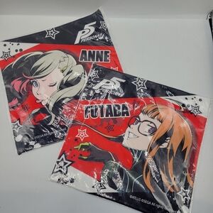 Authentic Persona 5 Character ANNE / FUTABA Towels SET OF Two Microfiber